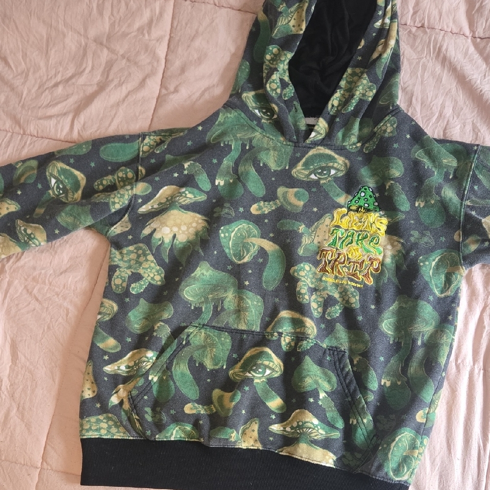 Assholes Live Forever Green Mushroom Pattern Jogger Set